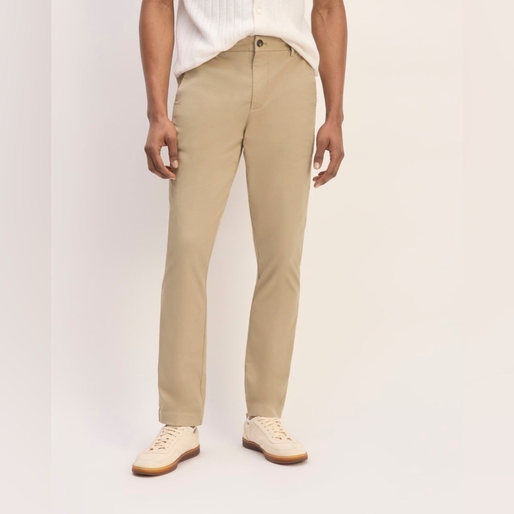 Everlane Men's Relaxed Taper Air Chino Khaki Pant Organic Cotton‎ Tan NEW 31x30